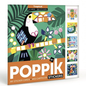 POPPIK Kreativní samolepkové karty V džungli