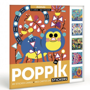 POPPIK Kreativní samolepkové karty Zvířátka