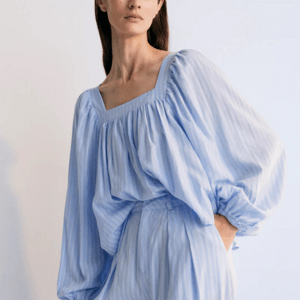 THE NEW SOCIETY Dámská halenka Symi - Powder Blue Velikost: L