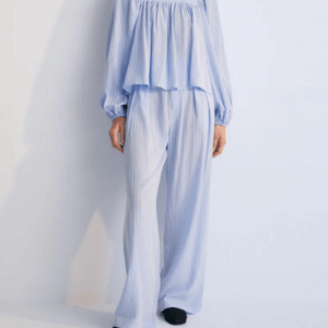 THE NEW SOCIETY Dámské kalhoty Symi - Powder Blue Velikost: L