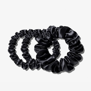 SLIP Hedvábné gumičky Midi/Large - Black 3x