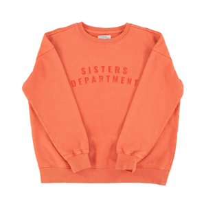 SISTERS DEPARTMENT Dámská mikina - Orange w/ "sisters department" print Velikost: M