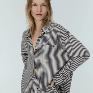 THE NEW SOCIETY Dámská košile WEST - Midnight Navy Stripes Velikost: S