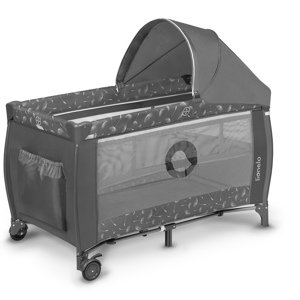 Lionelo cestovní postýlka SVEN plus Barva: Grey Concrete
