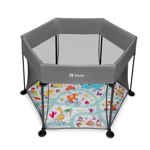 Lionelo hrací ohrádka ROEL Farba: Grey Multicolor