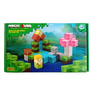 Toybit Magnetická stavebnice Minecraft Magic cube 48ks