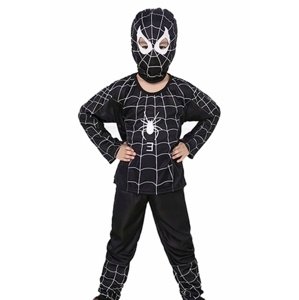 FunCo Dětský kostým Spiderman černý 122-134 L
