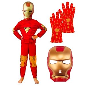 FunCo Dětský kostým Iron man s maskou a rukavicemi 98-110 S