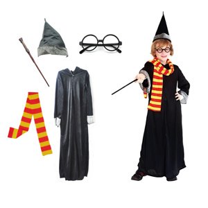 FunCo Dětský kostým Harry Potter s doplňky 134-146 XL