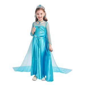 bHome Dětský kostým ELSA premium s vlečkou a doplňky 98-104 S