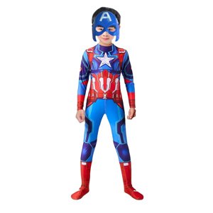 FunCo Dětský kostým Superhrdina Kapitán Amerika s maskou 110-122 M