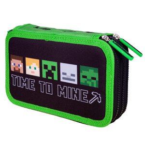 bHome Školní penál třípatrový Minecraft Time to mine