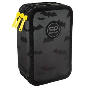 CoolPack Školní penál třípatrový s náplní Batman