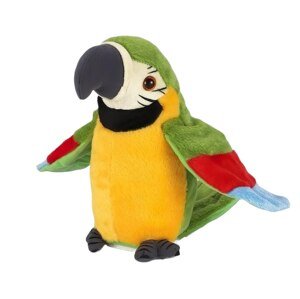 Plush Interaktivní plyšová hračka Papoušek opakující mávající 21cm