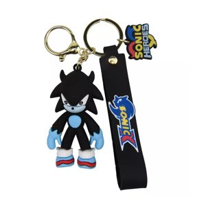 Bagito Dětská klíčenka Ježek Sonic Shadow s poutkem a karabinou 22cm